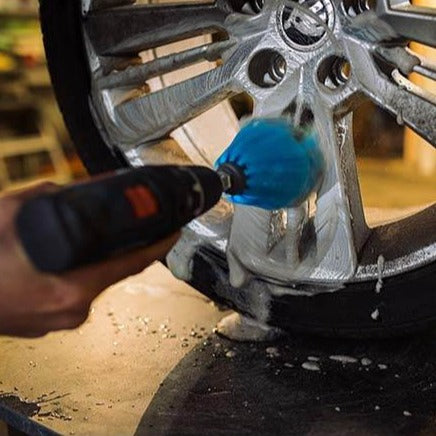 Twisstar roterende fælgbørste blå, kort