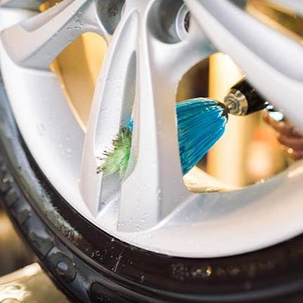 Twisstar roterende fælgbørste blå, kort